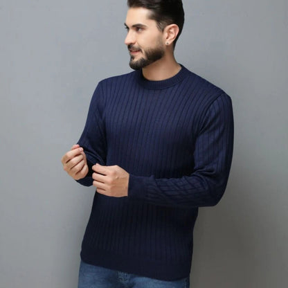 Navy Men's Knitted Sweater